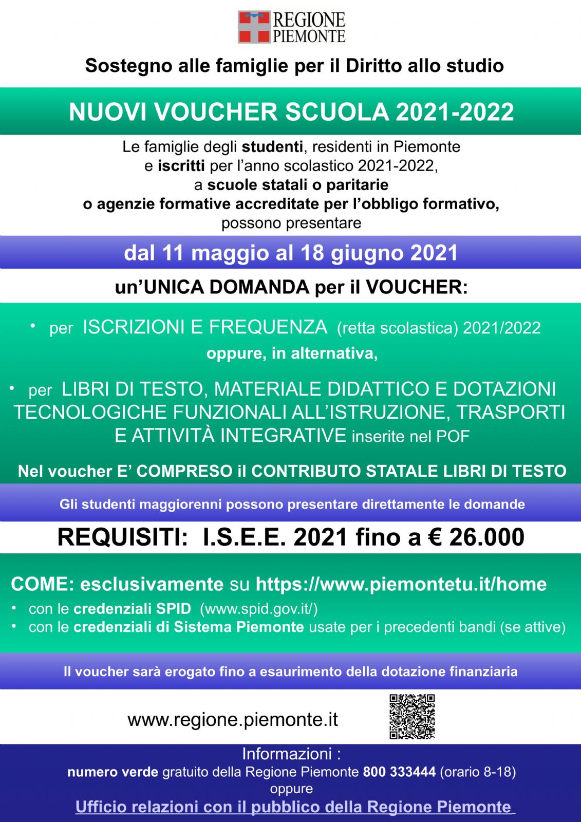 Dall 11 Maggio Al 18 Giugno 21 E Aperto Il Bando Per L Assegnazione Dei Voucher Scuola 21 22 Gemeinde Alpignano