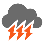 Heavy thunderstorms