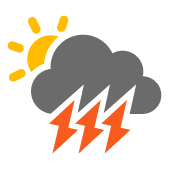orage violent et Ã©claircies